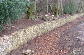 The ha ha at Gibside - wall renovated by John Stevenson - image courtesy of Michael Horsley